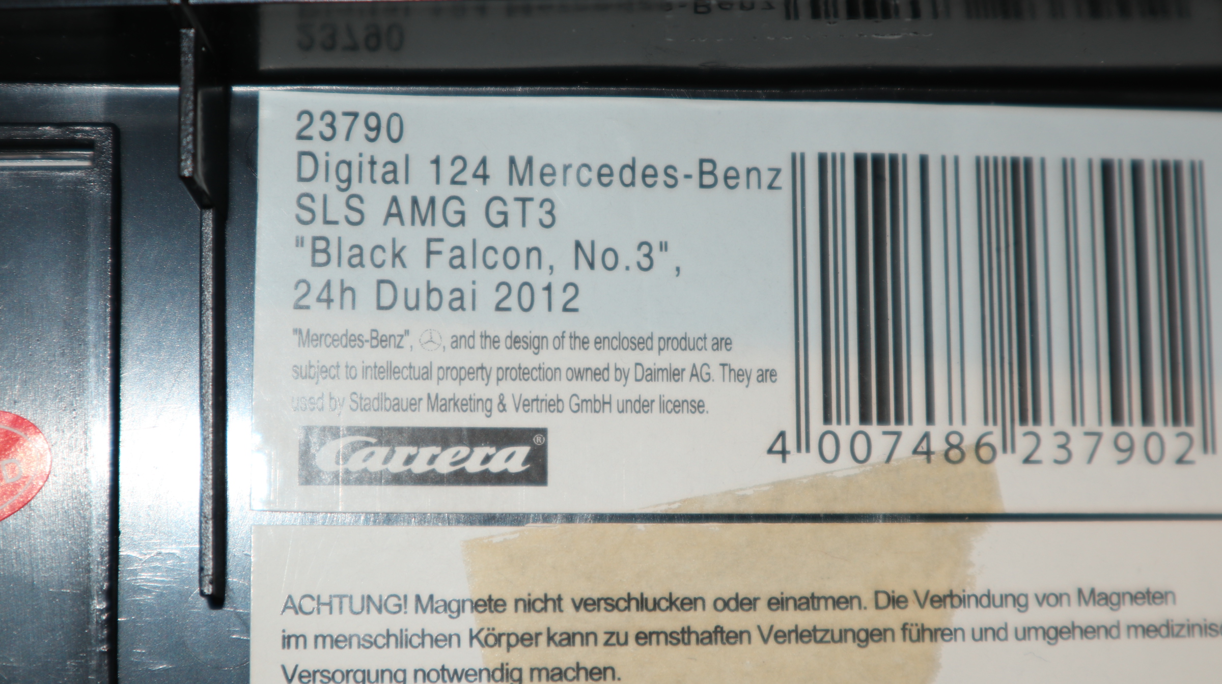 Carrera 23790 in 1:24, MB SLS AMG GT3 24h Dubai 2012 No.3, NEU in OVP
