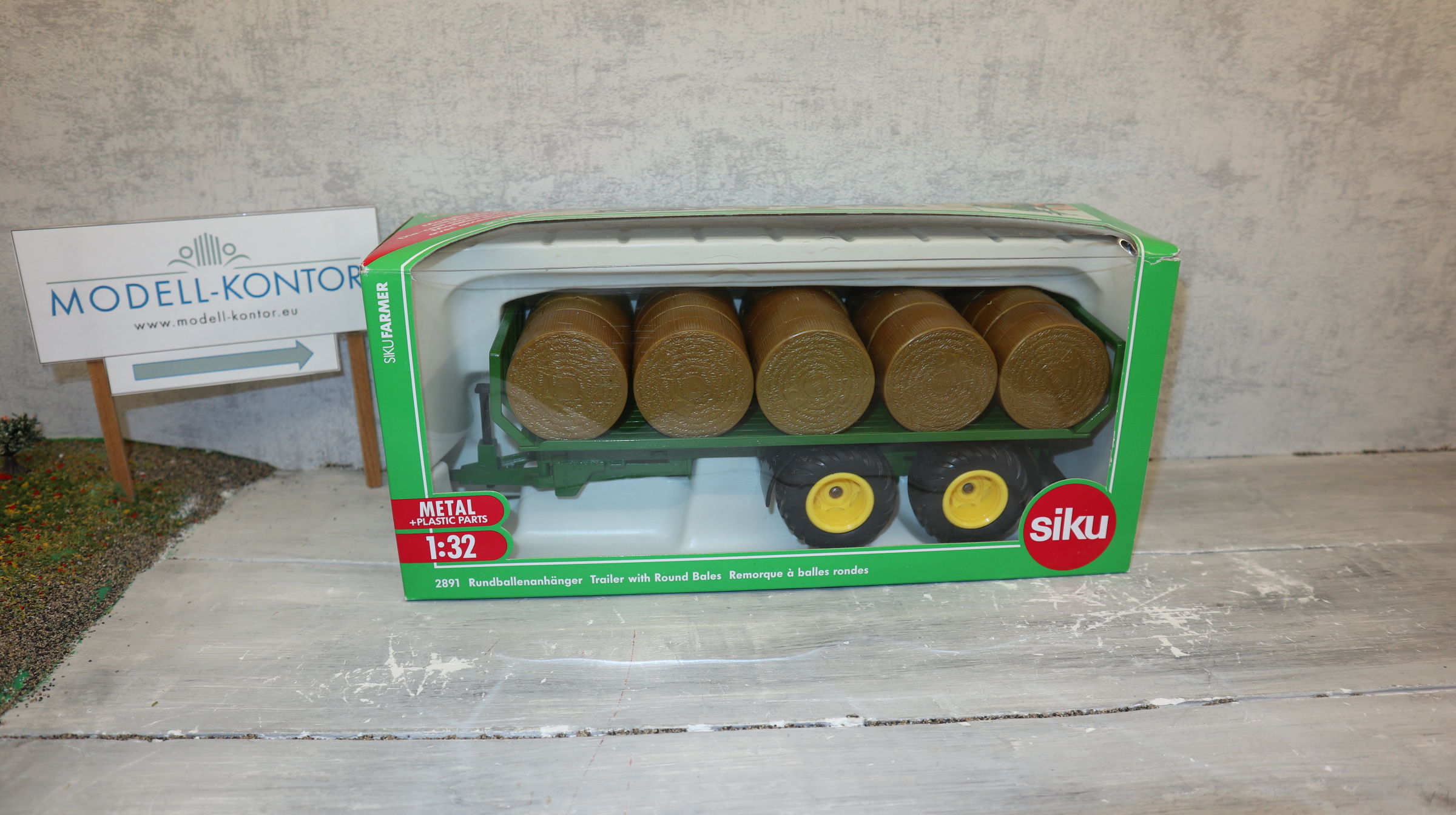 Siku 2891 in 1:32,  Ballentransportanhänger, NEU in OVP