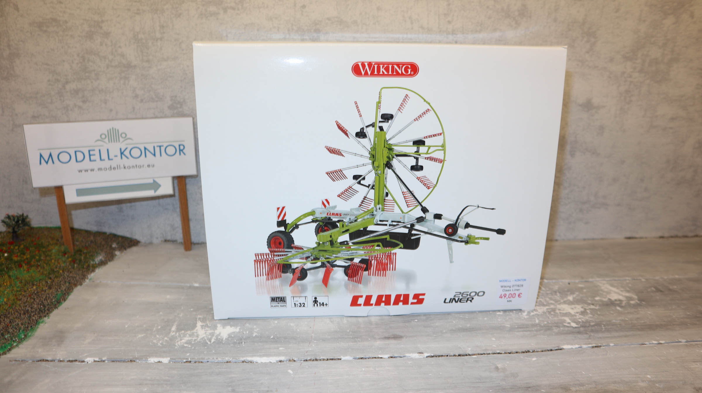 WIKING 077828 in 1:32, Claas Liner 2600, Heuwender , NEU in OVP