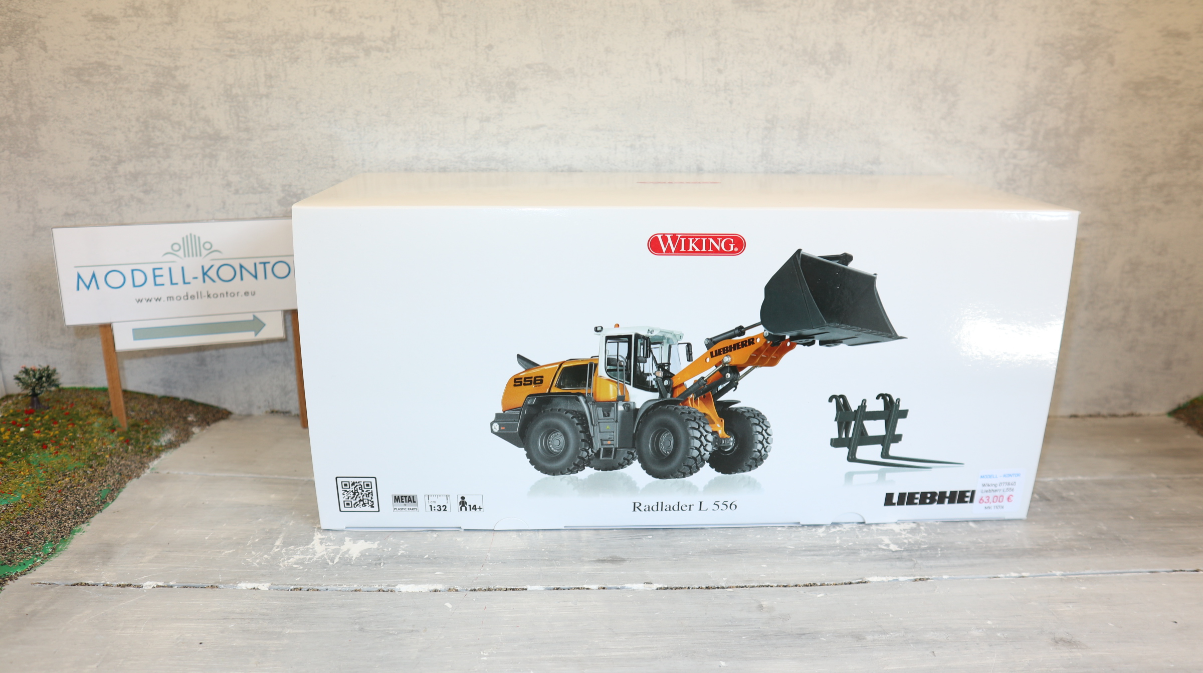 Wiking  077840 in 1:32, LIEBHERR Radlader L556, NEU in OVP