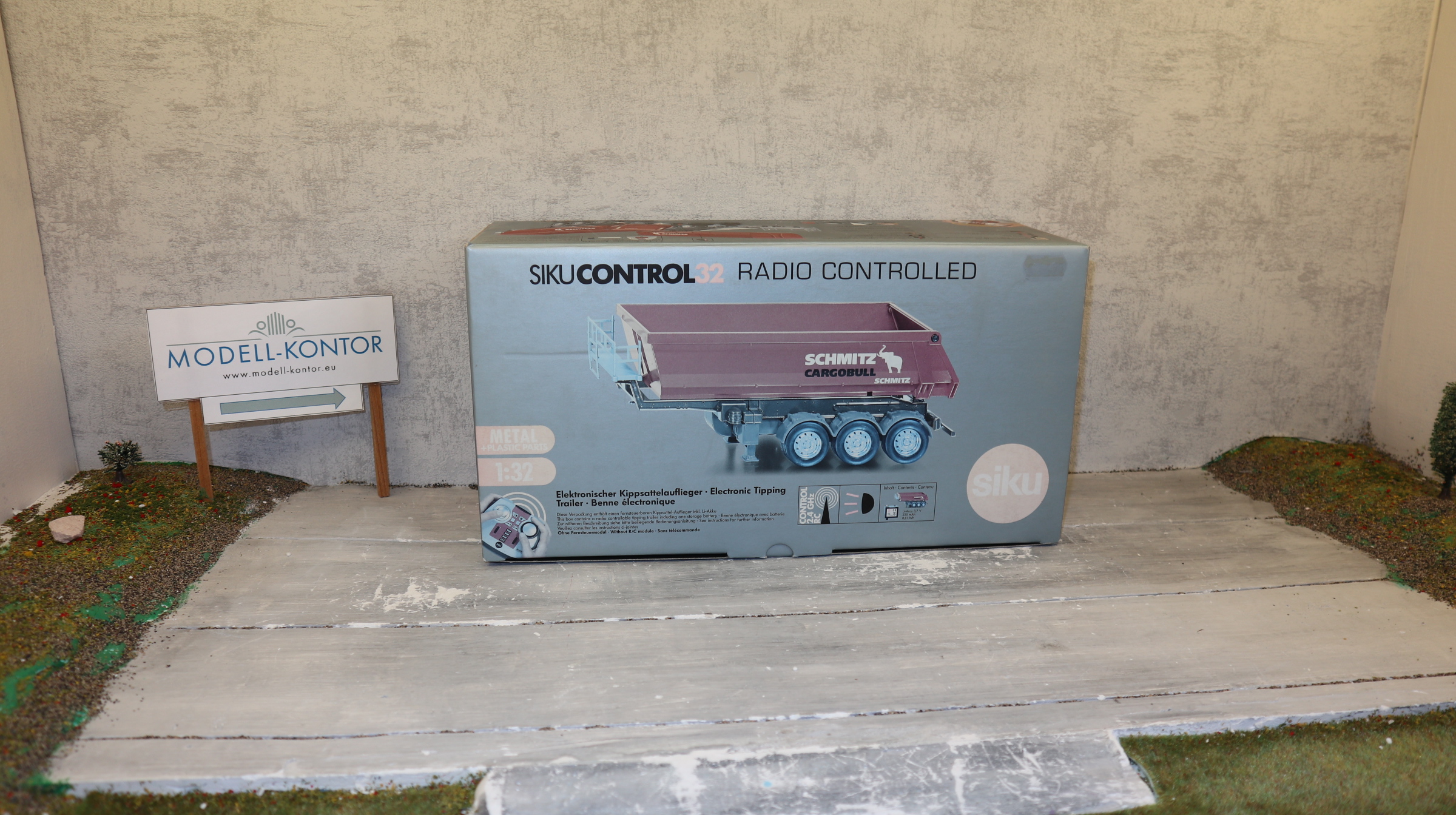 Siku Control 6727  in 1:32, Kippauflieger ROT Version 1 , NEU in OVP