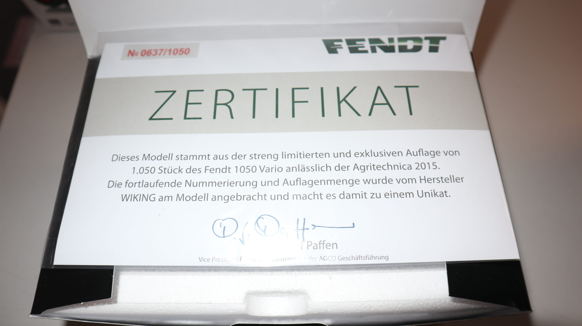 Wiking X991015080000 in 1:32, Fendt 1050 German Meisterwerk, NEU in OVP