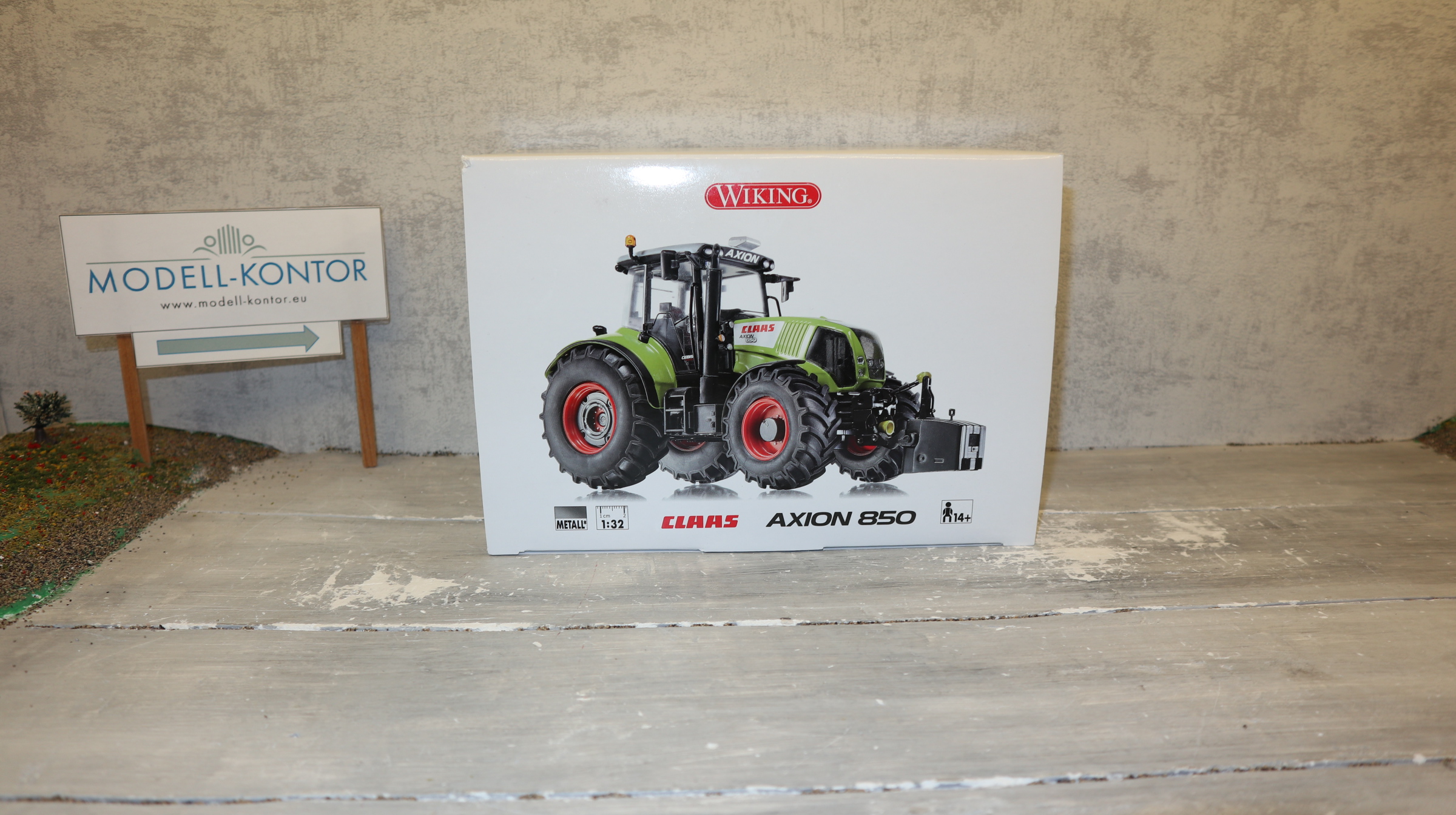 Wiking 077305 in 1:32, Claas Axion 850 mit Frontgewicht,  NEU in OVP