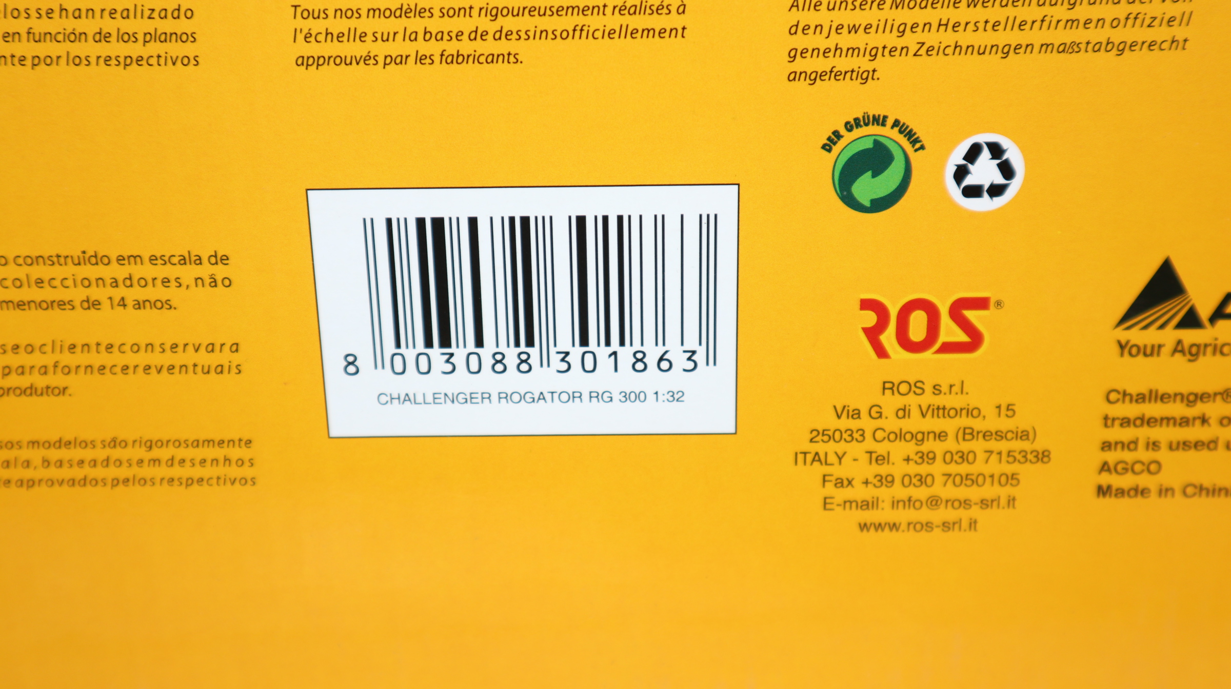 ROS 301863 in 1:32 Challenger Rogartor RG 300, NEU in OVP