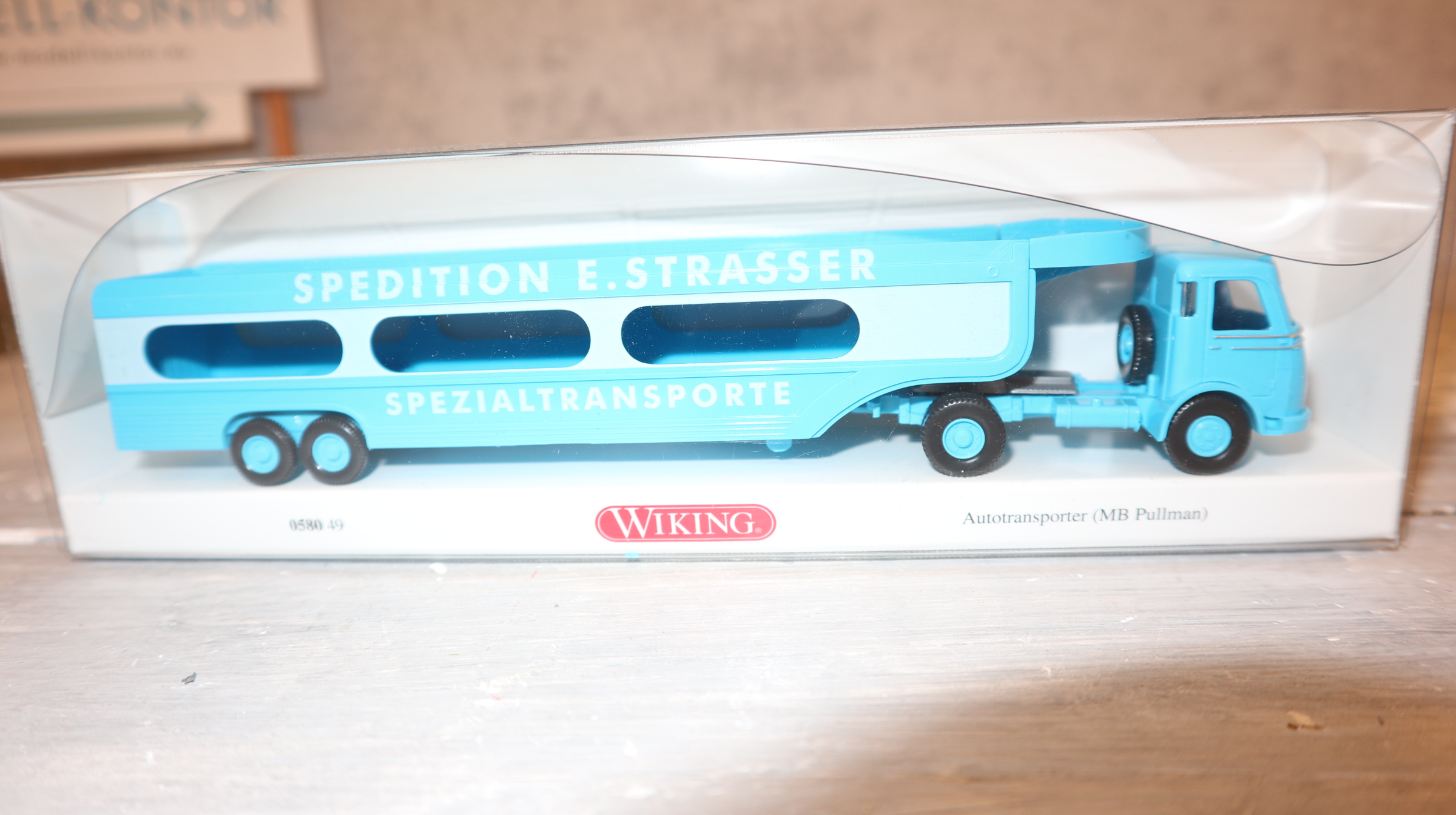 Wiking 058049 in 1:87, MB Pullmann Autotransporter STRASSER, NEU in OVP