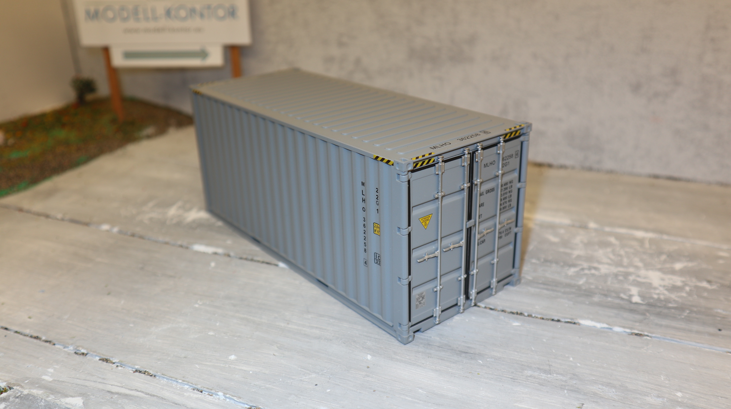 MarGe 2323-03 in 1:32, 20 Fuß See-Container in grau,  NEU in OVP