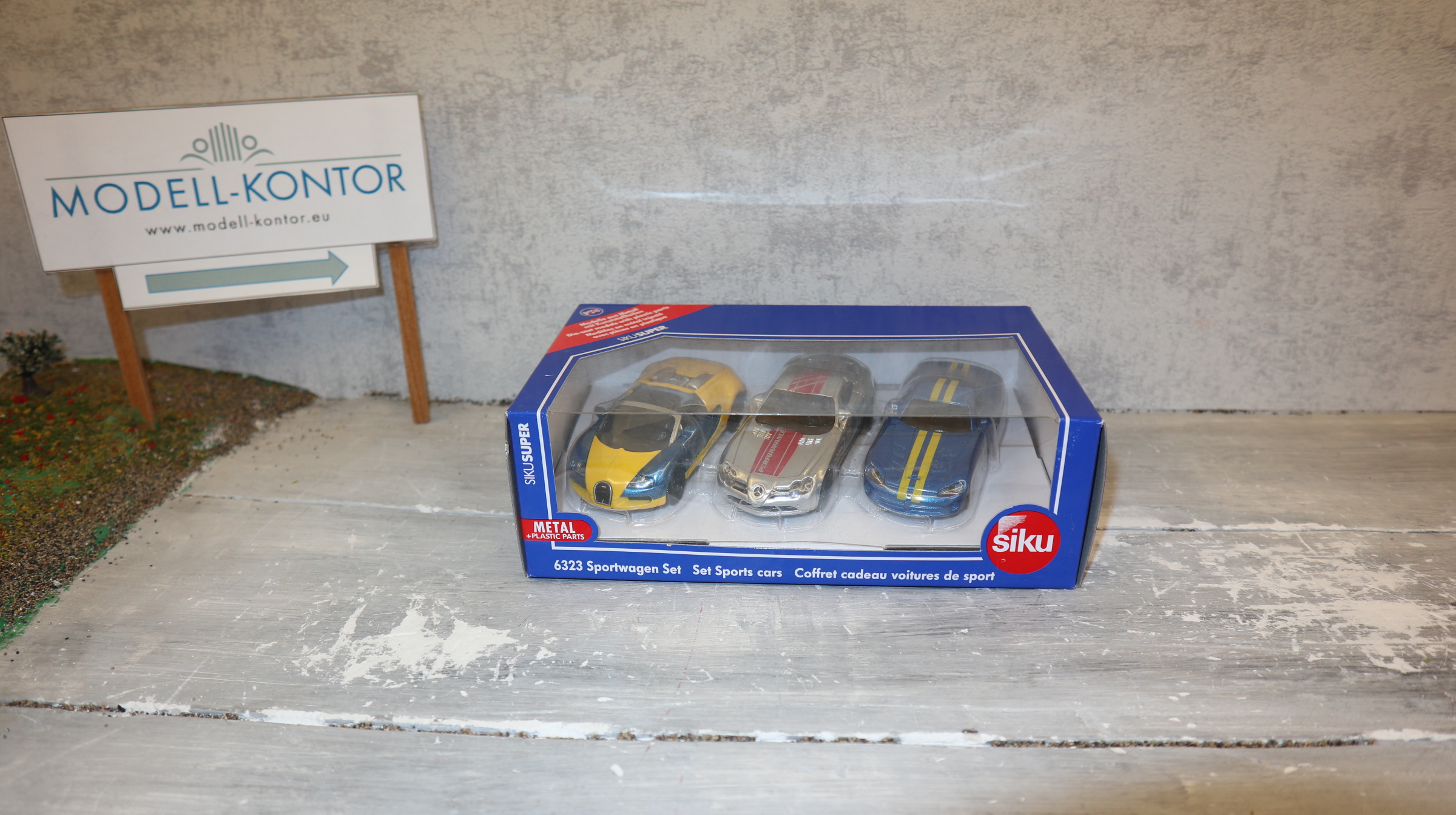 Siku 6323 in 1:55, Sportwagen Set Bugatti, Mercedes Viper, NEU in OVP