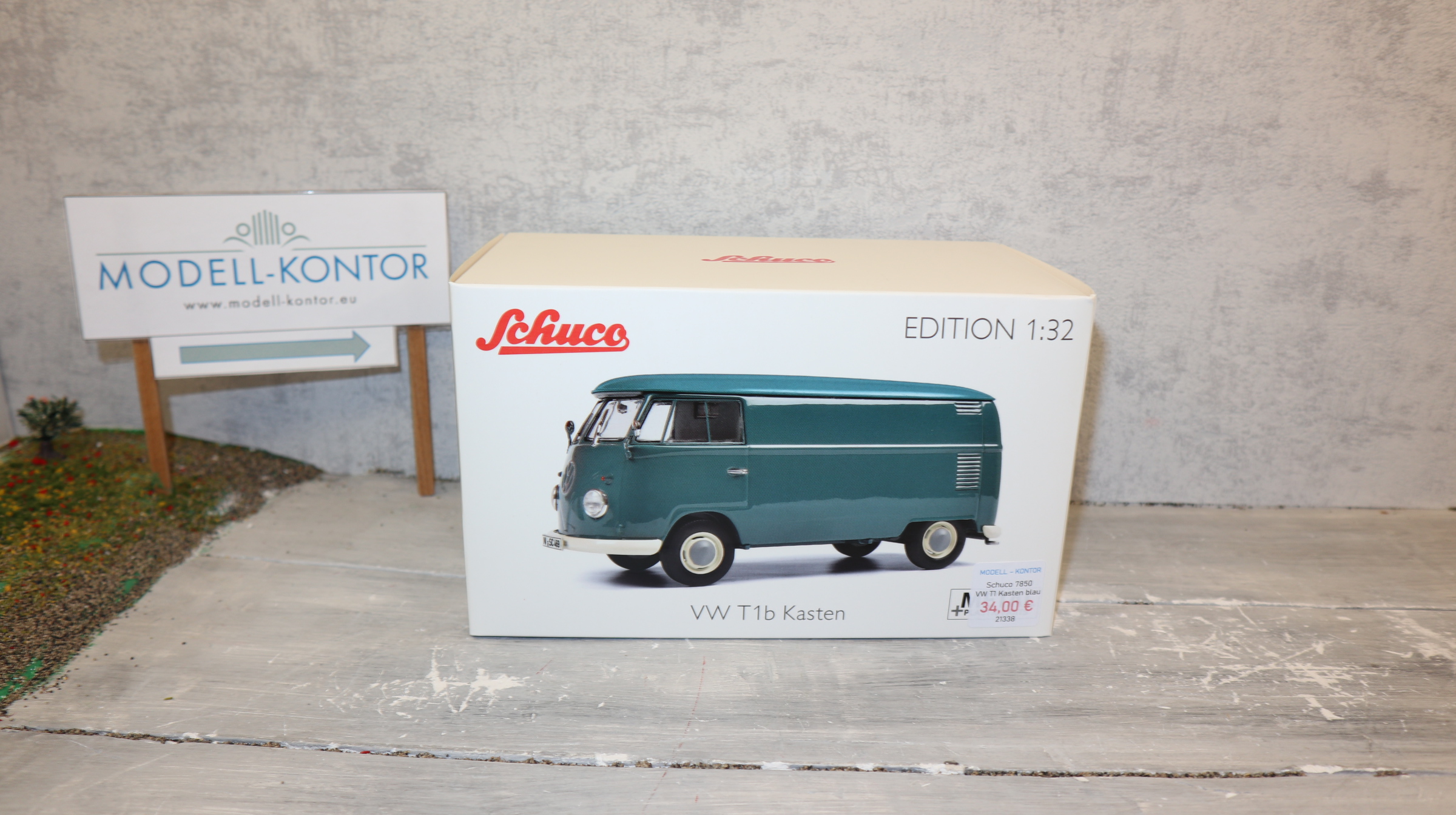 Schuco 7850 in 1:32, VW T1 Kastenwagen blau, NEU in OVP