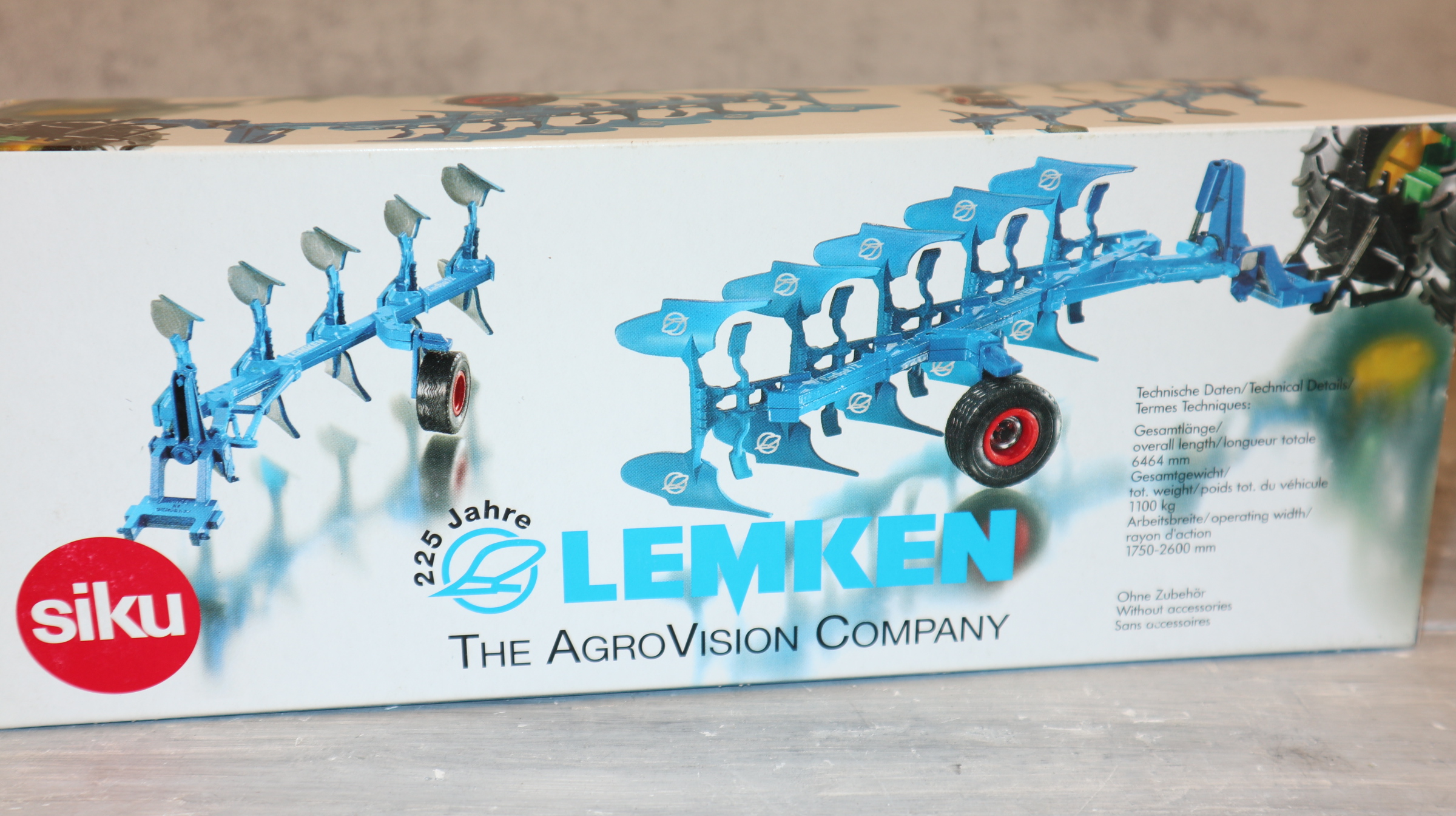 Siku 2051 in 1:32, Volldrehpflug LEMKEN EurOpal 7X,  Werbemodell LEMKEN, NEU in OVP