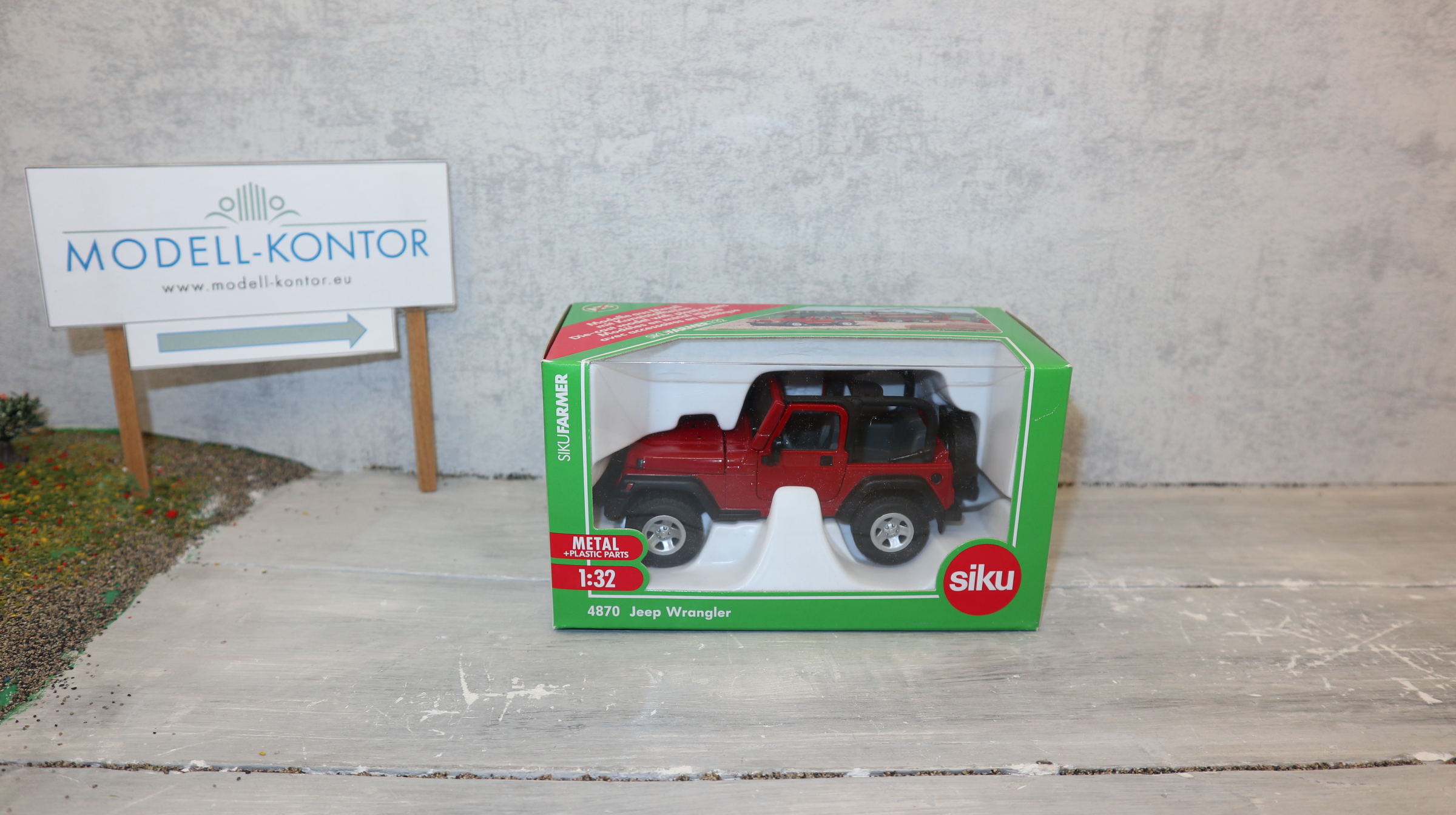 Siku 4870 in 1:32 Jeep Wrangler in rot, NEU in OVP