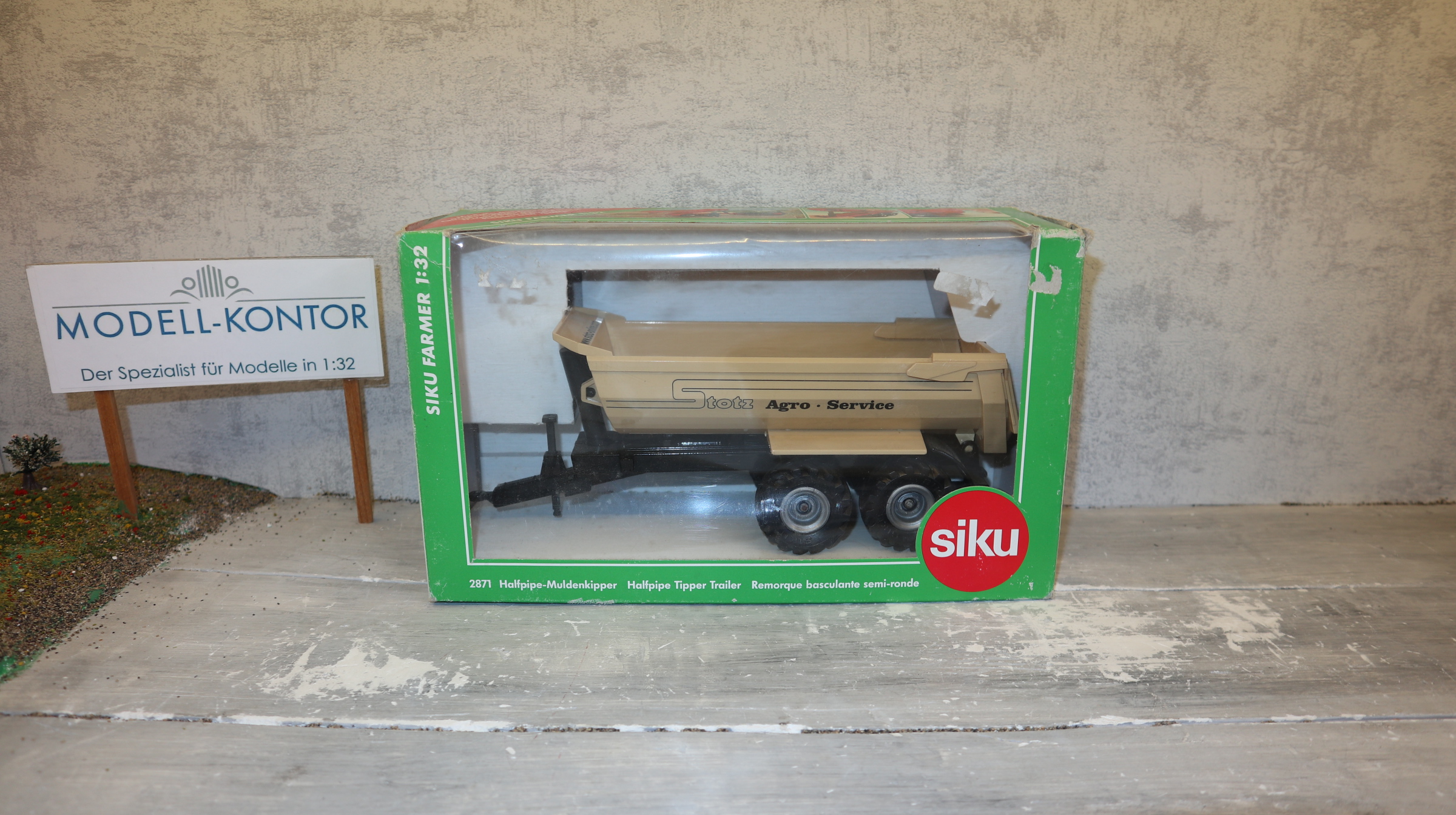 Siku 2871 in 1:32, Krampe Halfpipe STOTZ beige NEU in OVP
