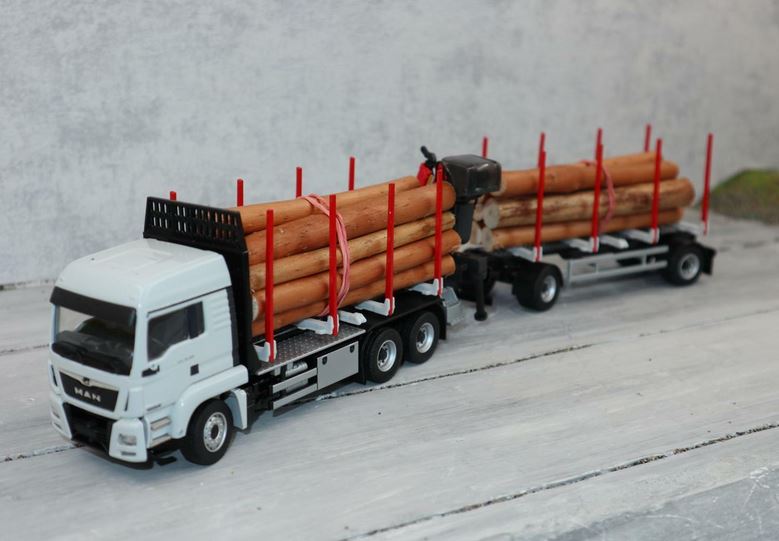Conrad 77233 in 1:50,  MAN TGS Holzzug Palfinger EPSILON Q17Z, Sondermodell,  NEU in OVP