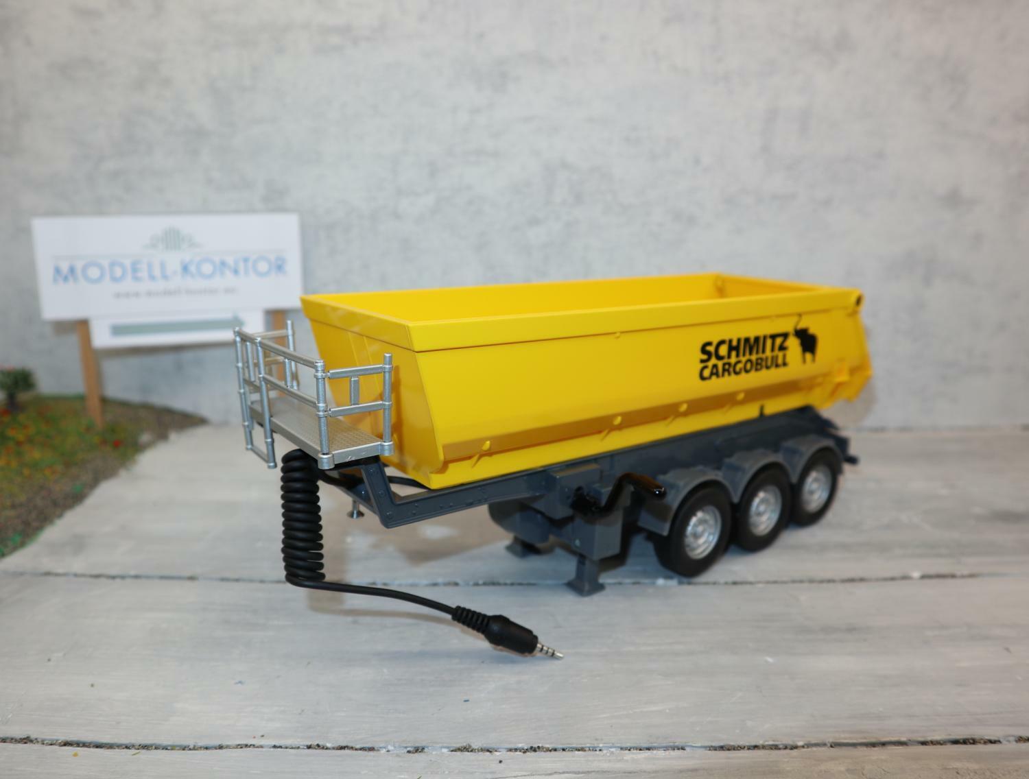 Siku Control 6734 in 1:32,  3-Achs-Kipp-Auflieger in gelb, NEU in OVP