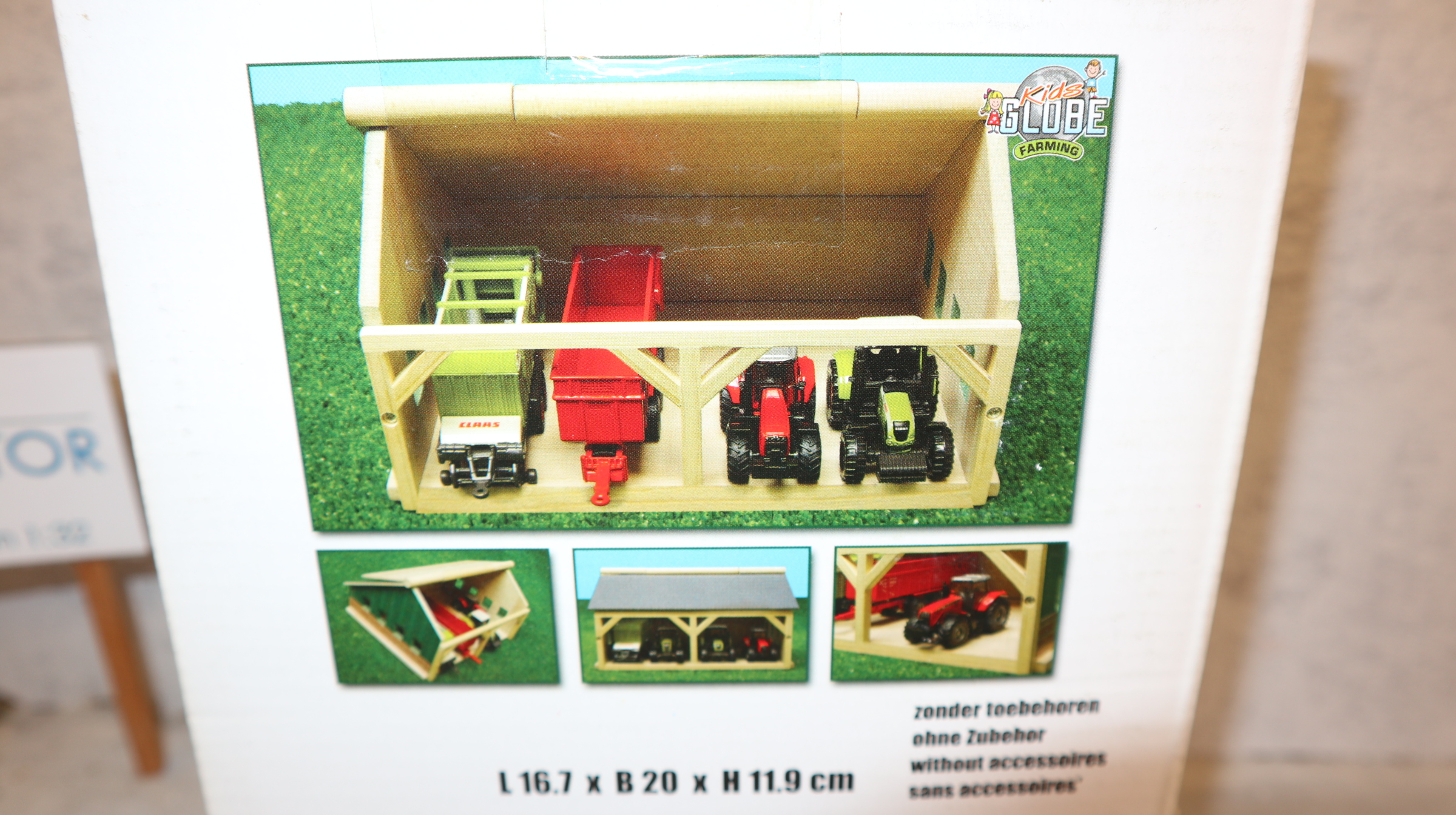 KidsGlobe 610490 in 1:87, Bauernhof-Schuppen, NEU in OVP
