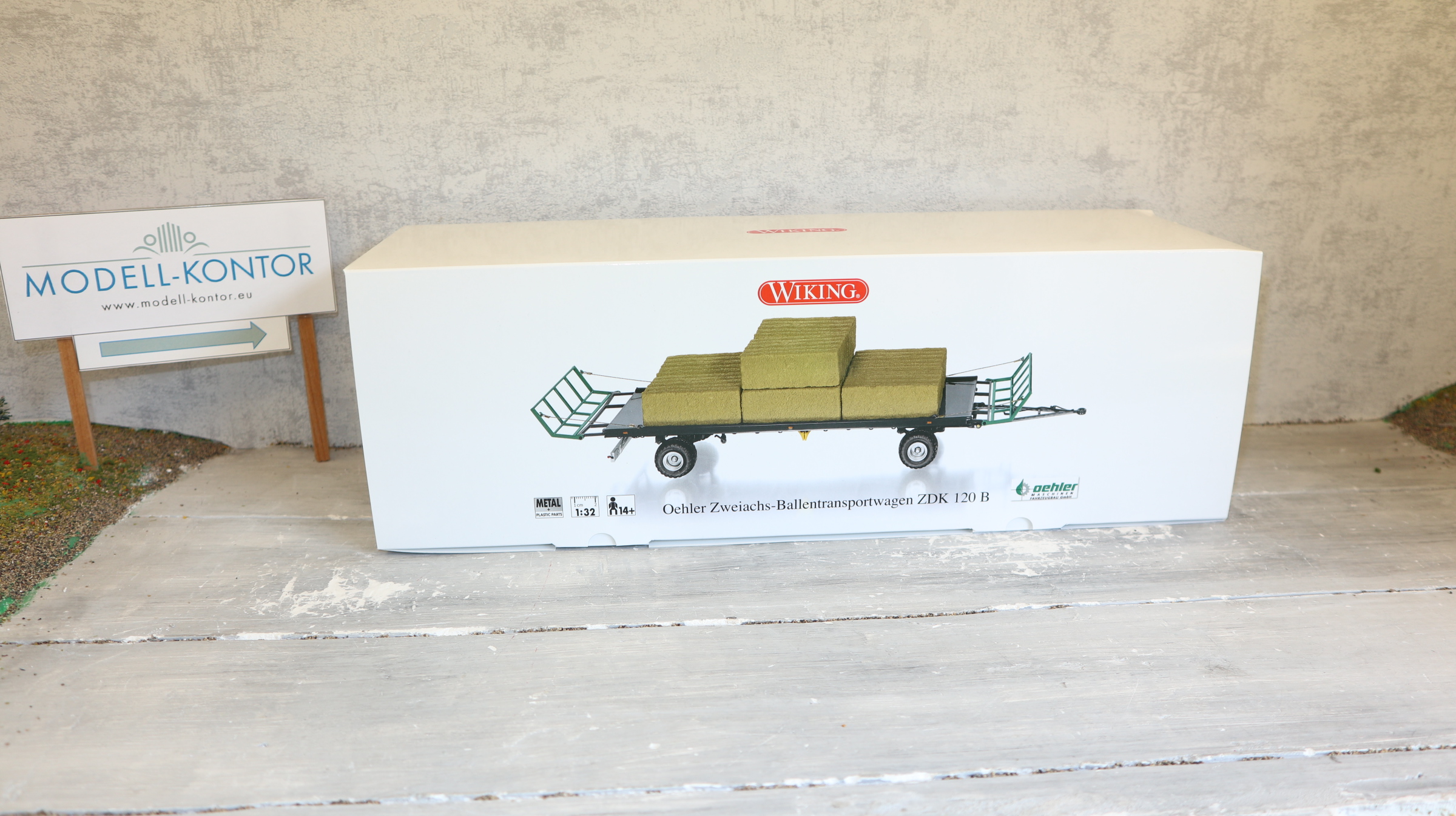 WIKING 077831 in 1:32, Oehler Ballentransportwagen, NEU in OVP