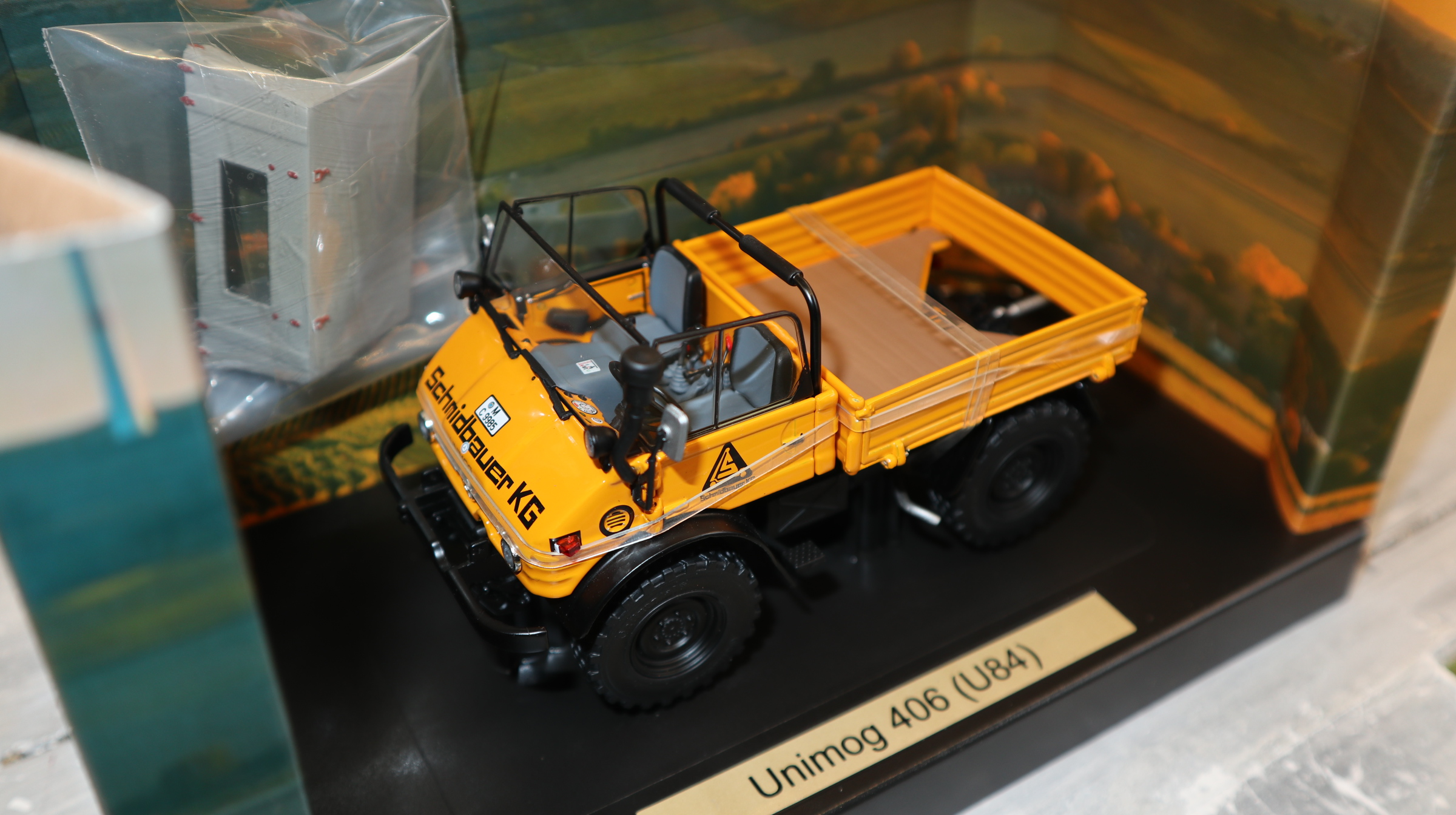 Weise Toys 2067  in 1:32, Unimog 406 gelb "Schmidtbauer KG",  nur 500 Stück, NEU in OVP