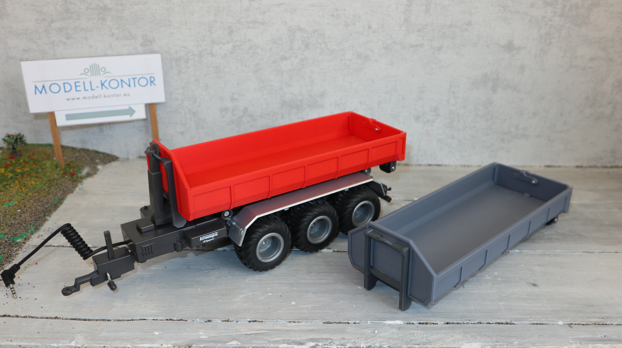 für Siku Control in 1:32, Flachmulde für Abrollkipper in tollem 3-D-Druck,  NEU