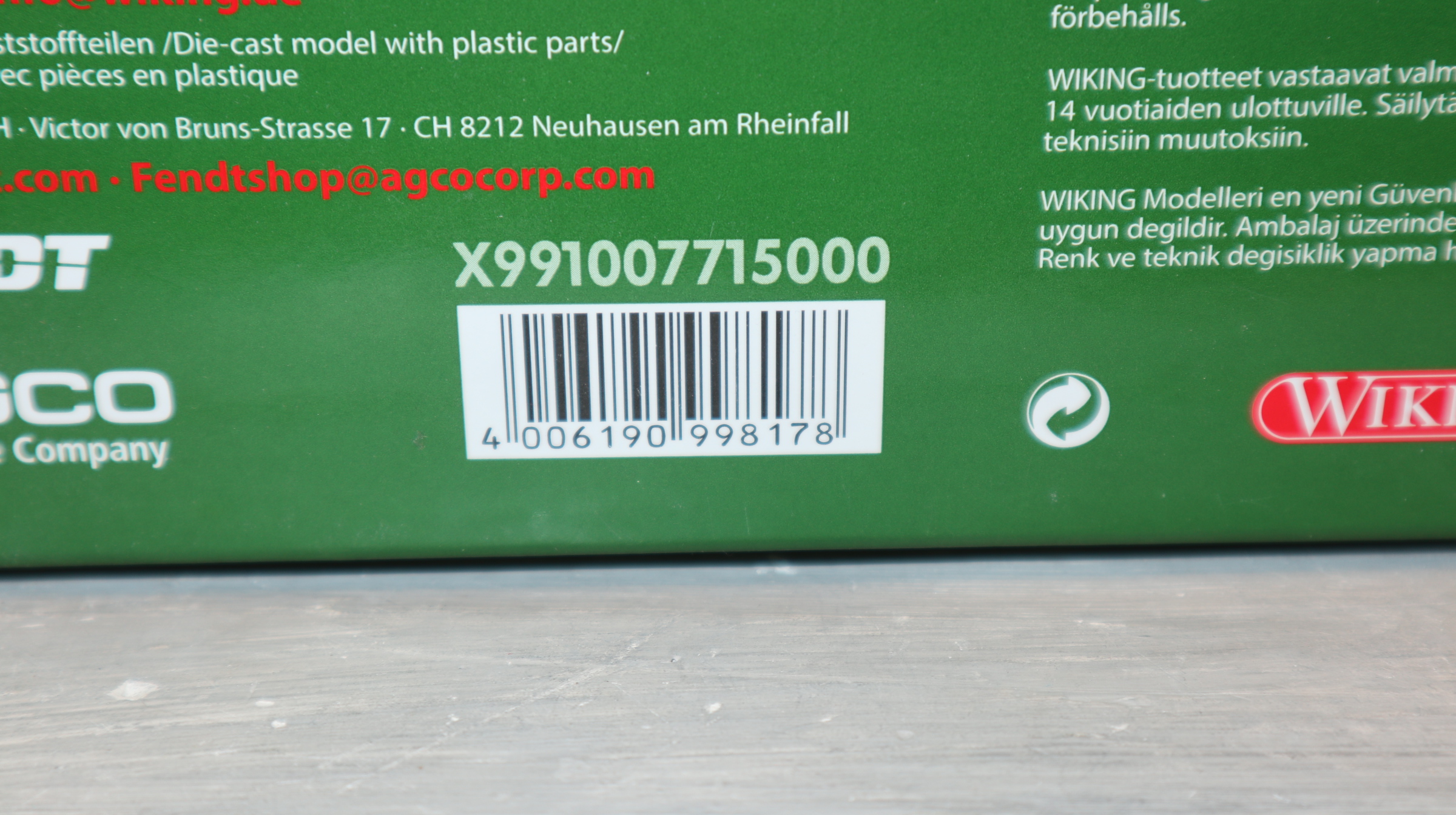 Wiking X991007715000 in 1:32,  Fendt 939 1.Edition 2014, NEU in OVP