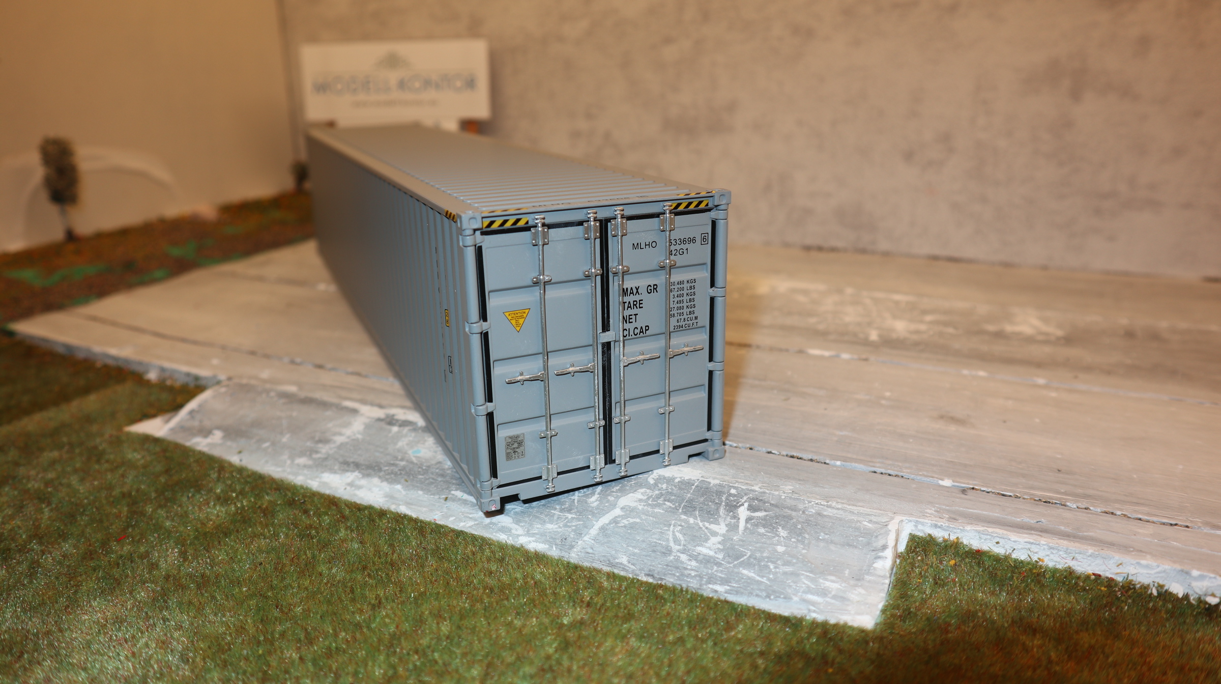MarGe 2324-03 in 1:32, 40 Fuß See-Container in grau,  NEU in OVP