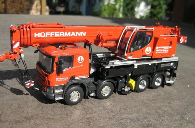 WSI in 1:50, 52-2011, Liebherr LTF 1060 auf SCANIA, Werbemodell HÜFFERMANN, NEU in OVP